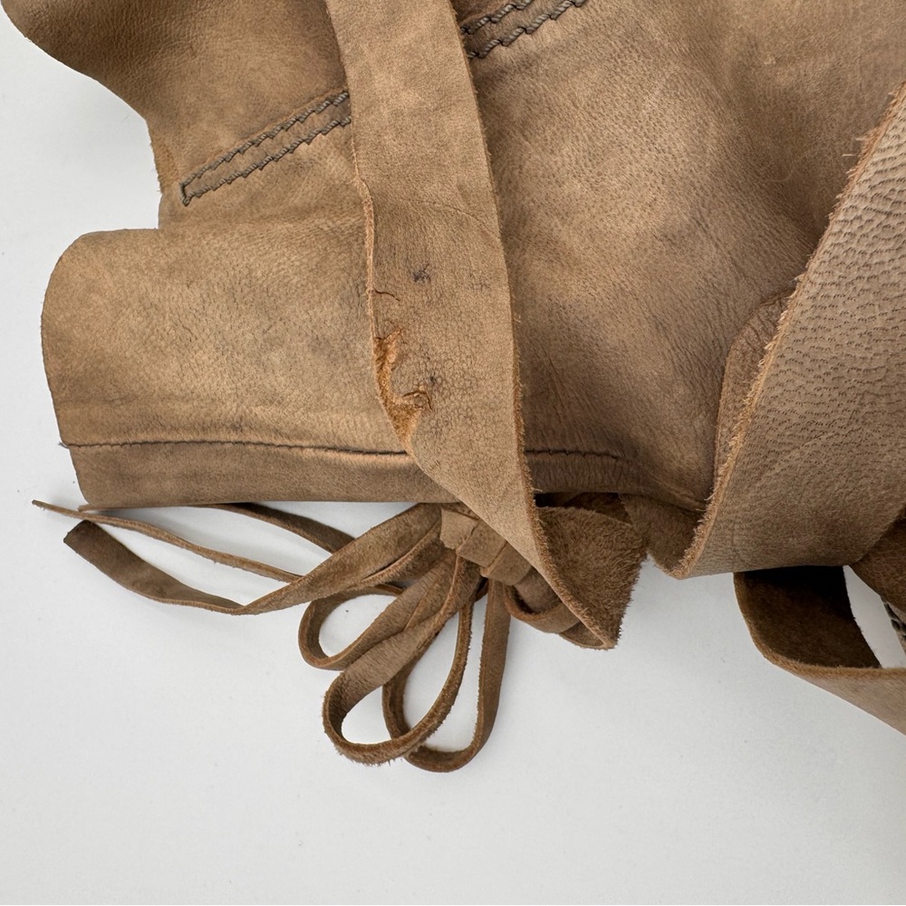 FREE PEOPLE "Daydream" Suede Open Toe Strappy Leather Sandal Size 40 (US 10) - Picture 6 of 11